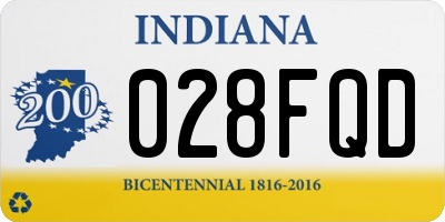 IN license plate 028FQD