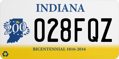 IN license plate 028FQZ