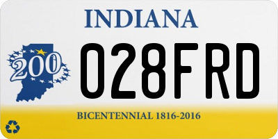 IN license plate 028FRD
