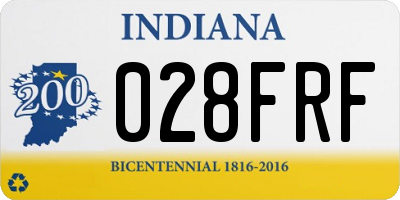 IN license plate 028FRF