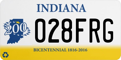 IN license plate 028FRG