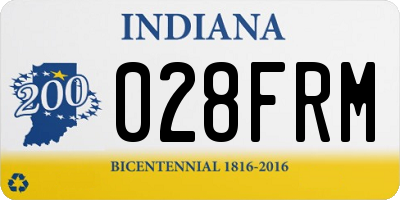 IN license plate 028FRM