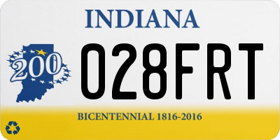 IN license plate 028FRT