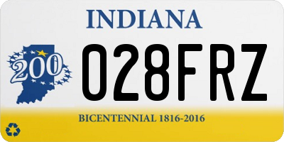 IN license plate 028FRZ