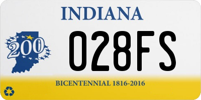 IN license plate 028FS