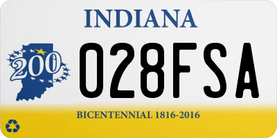 IN license plate 028FSA