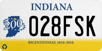 IN license plate 028FSK