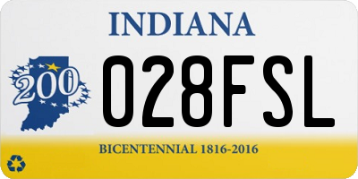 IN license plate 028FSL