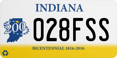 IN license plate 028FSS