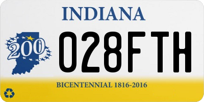 IN license plate 028FTH