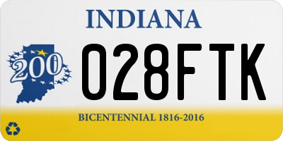 IN license plate 028FTK
