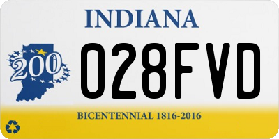 IN license plate 028FVD