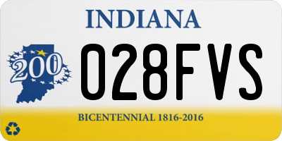 IN license plate 028FVS
