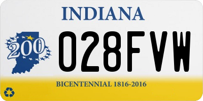 IN license plate 028FVW