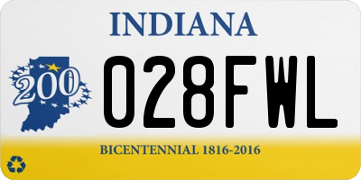 IN license plate 028FWL