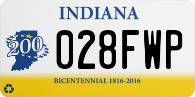 IN license plate 028FWP