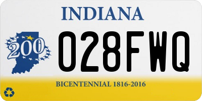 IN license plate 028FWQ
