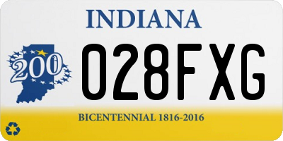 IN license plate 028FXG