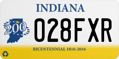 IN license plate 028FXR
