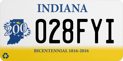 IN license plate 028FYI