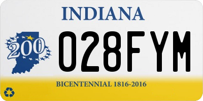 IN license plate 028FYM
