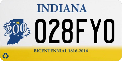 IN license plate 028FYO