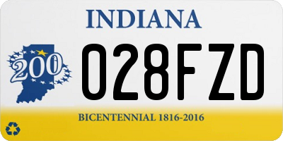 IN license plate 028FZD