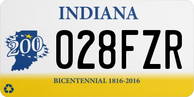 IN license plate 028FZR