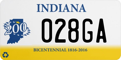 IN license plate 028GA