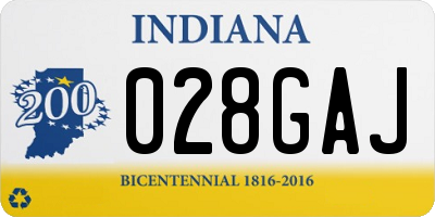 IN license plate 028GAJ
