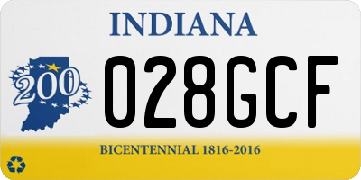 IN license plate 028GCF