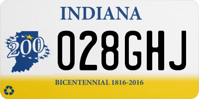 IN license plate 028GHJ