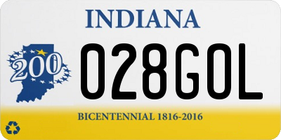 IN license plate 028GOL