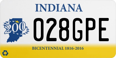 IN license plate 028GPE