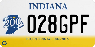 IN license plate 028GPF