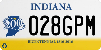 IN license plate 028GPM