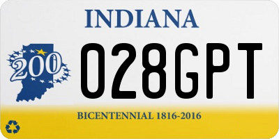 IN license plate 028GPT