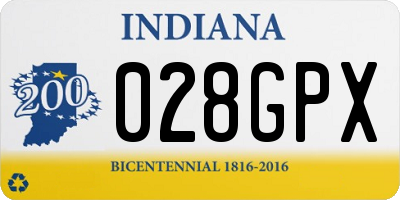 IN license plate 028GPX