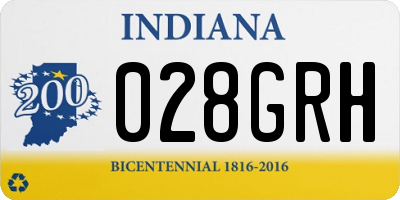 IN license plate 028GRH