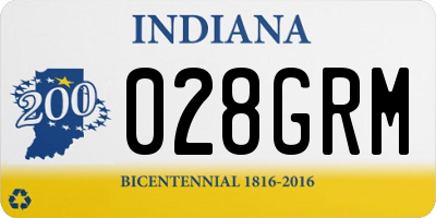 IN license plate 028GRM