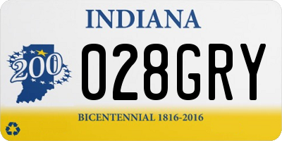 IN license plate 028GRY