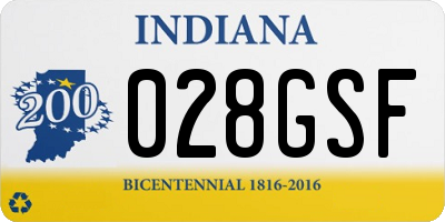IN license plate 028GSF