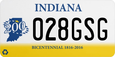 IN license plate 028GSG