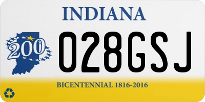 IN license plate 028GSJ