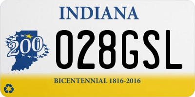 IN license plate 028GSL
