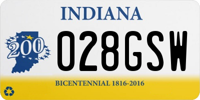 IN license plate 028GSW