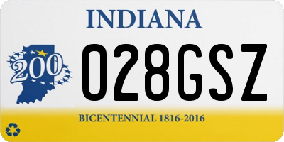 IN license plate 028GSZ