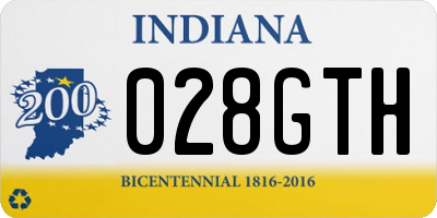IN license plate 028GTH