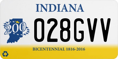 IN license plate 028GVV