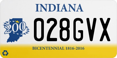 IN license plate 028GVX